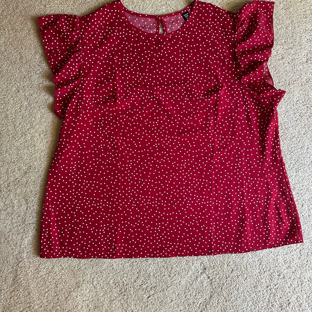 Shein Luna Plus Polka Dot Top
